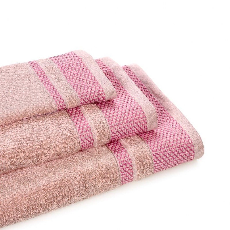 Σετ Πετσέτες 3τμχ Βαμβακερές Alvor Old Rose CRYSPO TRIO 02.520.10 (Ύφασμα: Βαμβάκι 100%, Χρώμα: Ροζ, Μέγεθος: Σετ) - CRYSPO TRIO - 02.520.10